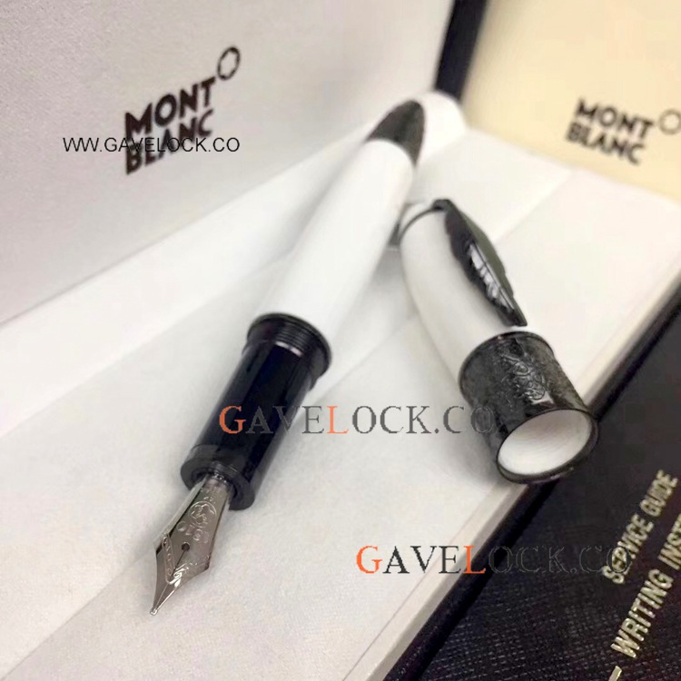 Wholesale Montblanc Daniel Defoe White Fountain Pen